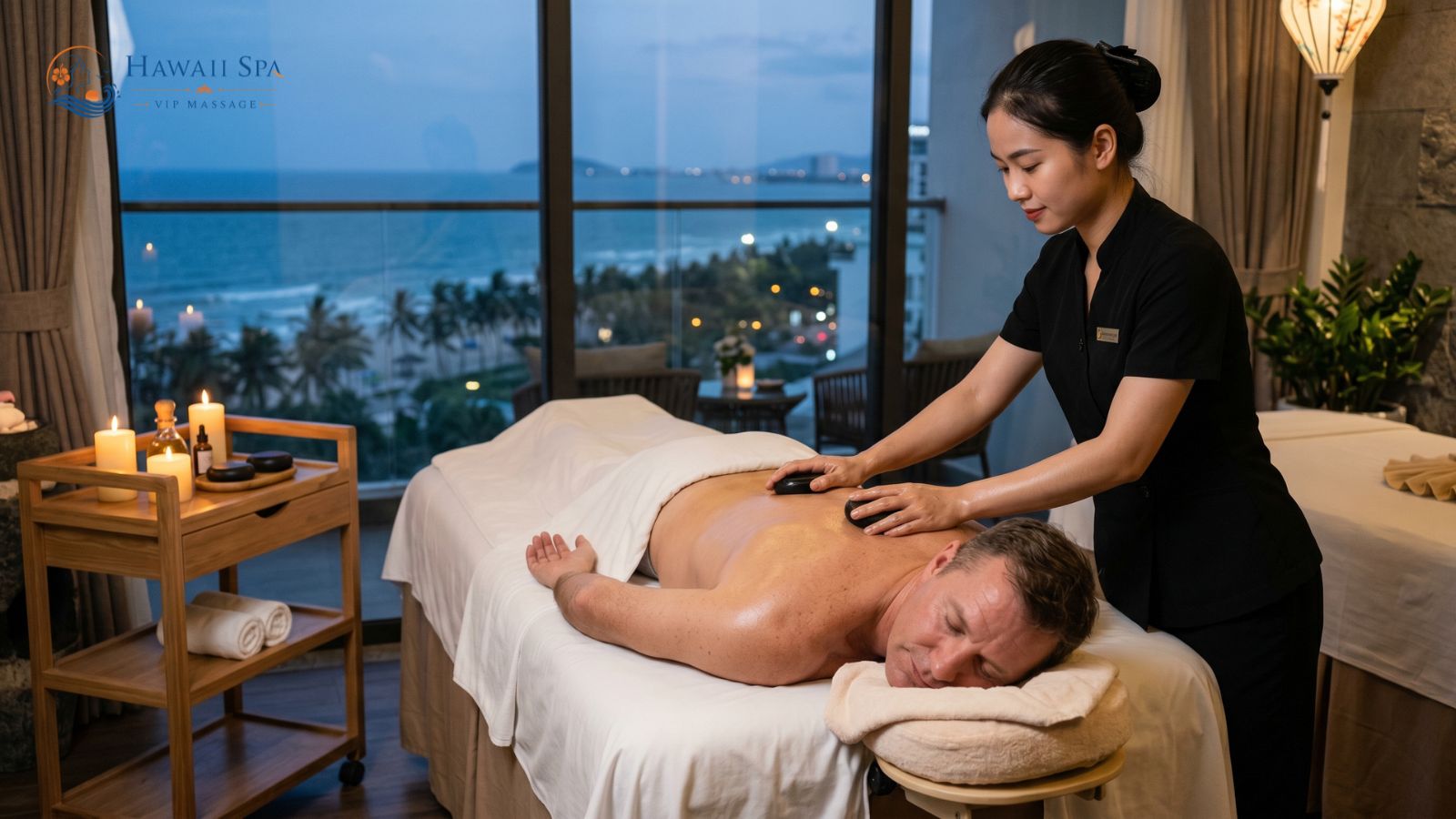 hot stone massage in hawaii spa